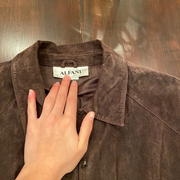 Brown Leather Suede Jacket - Picture 2 of 4